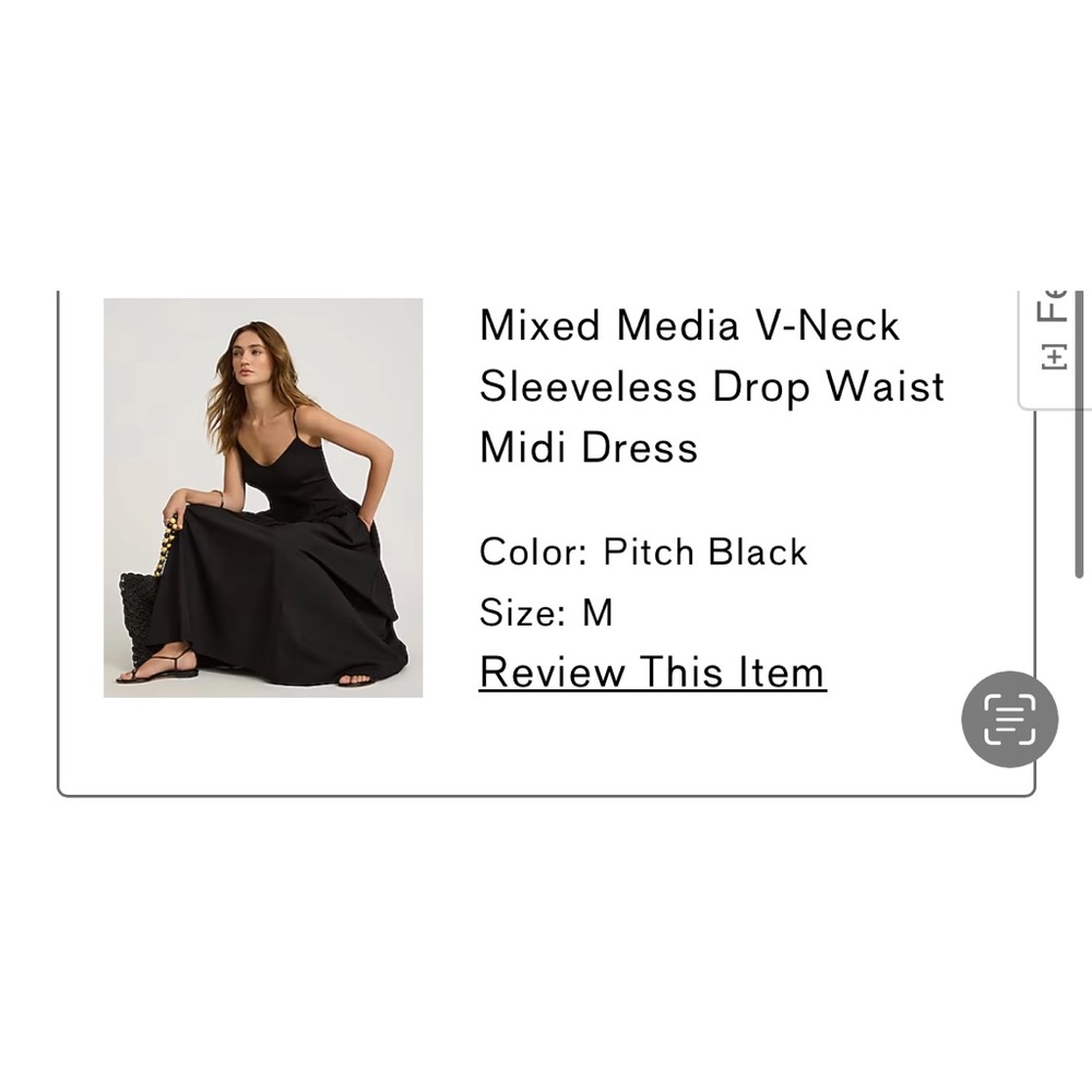 Express Black Sleeveless V-Neck Midi Sundress